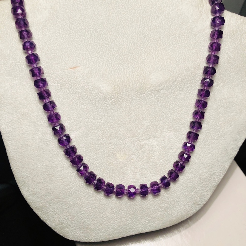 African Amethyst Necklace      -